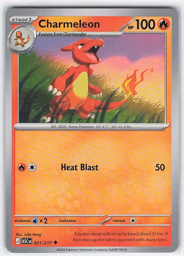 Charmeleon — Ascended Heroes · #21 · Englisch, Vorderseite
