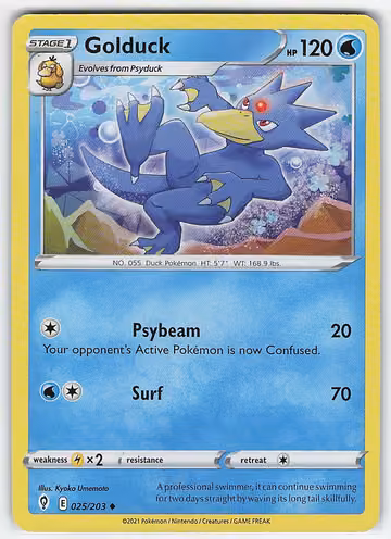 Golduck — Evolving Skies · #25 · Englisch, Vorderseite