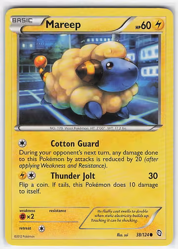 Mareep — Dragons Exalted · #38 · Englisch, Vorderseite