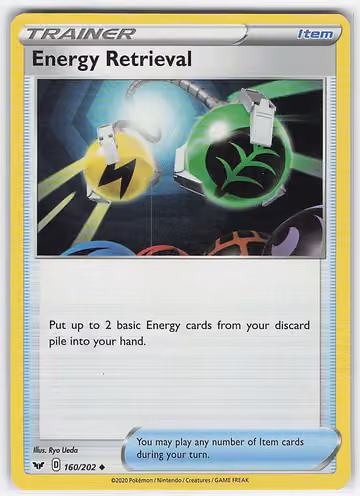 Energy Retrieval — Sword & Shield · #160 · Englisch, Vorderseite