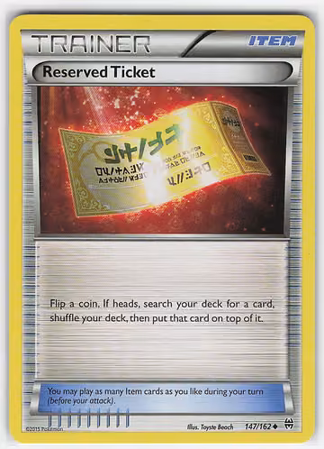 Reserved Ticket — BREAKthrough · #147 · Englisch, Vorderseite