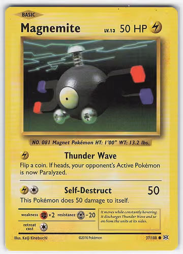 Magnemite — Evolutions · #37 · Englisch, Vorderseite