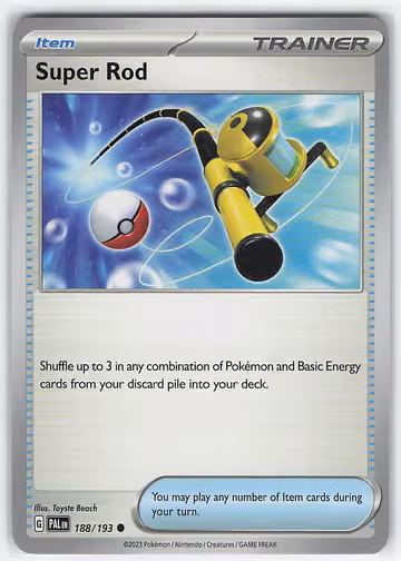 Super Rod — Paldea Evolved · #188 · Englisch, Vorderseite