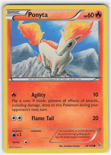 Ponyta — Flashfire · #14 · Englisch, Vorderseite