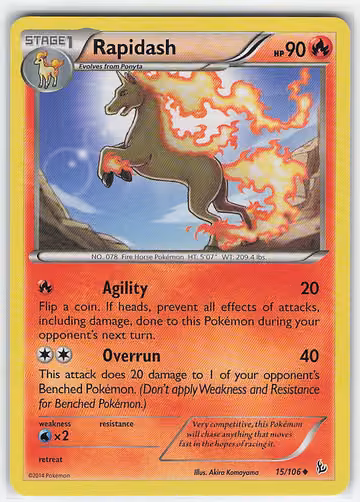 Rapidash — Flashfire · #15 · Englisch, Vorderseite