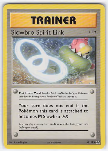 Slowbro Spirit Link — Evolutions · #86 · Englisch, Vorderseite