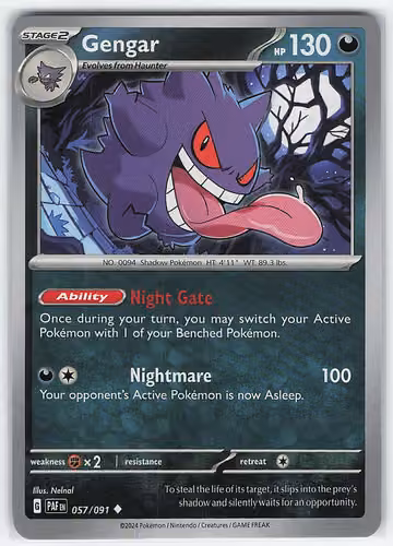 Gengar — Paldean Fates · #57 · Englisch, Vorderseite