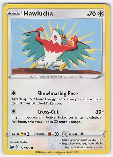 Hawlucha — Brilliant Stars · #127 · Englisch, Vorderseite
