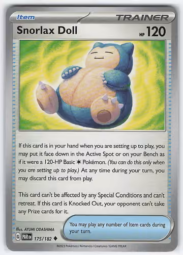 Snorlax Doll — Paradox Rift · #175 · Englisch, Vorderseite