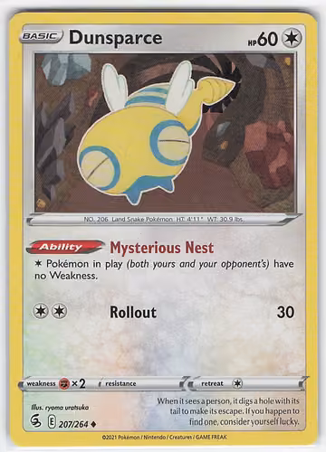 Dunsparce — Fusion Strike · #207 · Englisch, Vorderseite