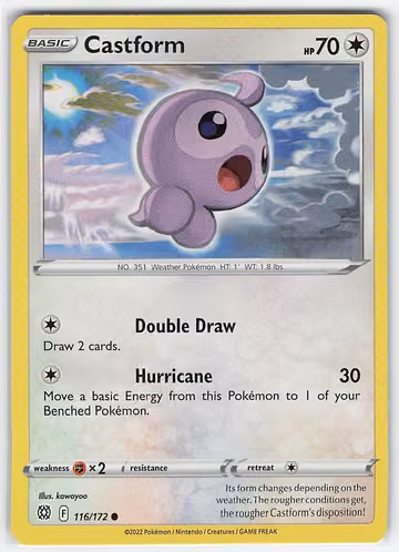 Castform — Brilliant Stars · #116 · Englisch, Vorderseite