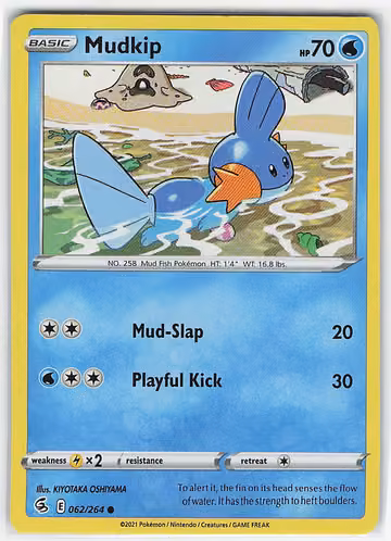 Mudkip — Fusion Strike · #62 · Englisch, Vorderseite