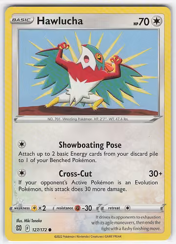 Hawlucha — Brilliant Stars · #127 · Englisch, Vorderseite