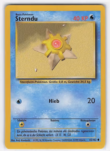 Staryu — Base Set · #65 · Deutsch, Vorderseite