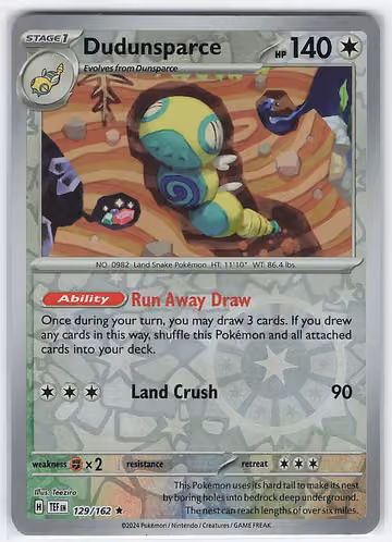 Dudunsparce — Temporal Forces · #129 · Englisch, Vorderseite