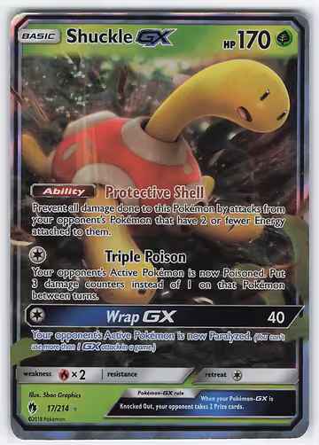 Shuckle-GX — Lost Thunder · #17 · Englisch, Vorderseite