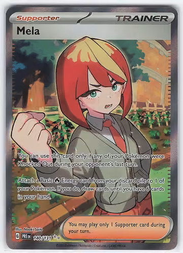 Mela — Prismatic Evolutions · #140 · Englisch, Vorderseite