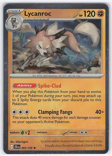 Lycanroc — Journey Together · #85 · Englisch, Vorderseite