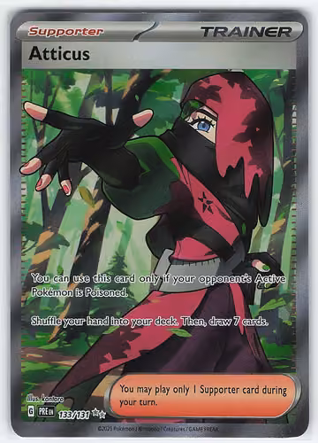 Atticus — Prismatic Evolutions · #133 · Englisch, Vorderseite