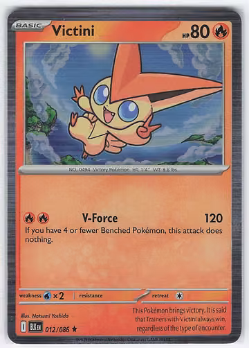 Victini — Black Bolt · #12 · Englisch, Vorderseite