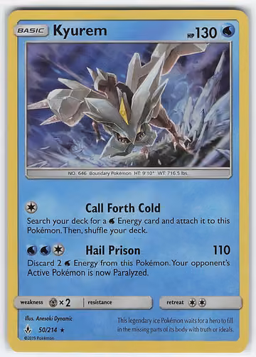 Kyurem — Unbroken Bonds · #50 · Englisch, Vorderseite