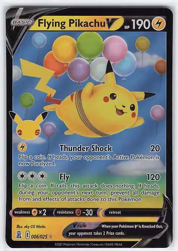 Flying Pikachu V — Celebrations · #6 · Englisch, Vorderseite