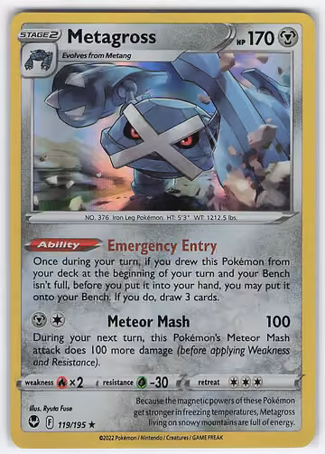 Metagross — Silver Tempest · #119 · Englisch, Vorderseite