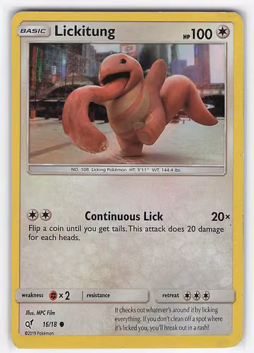 Lickitung — Detective Pikachu · #16 · Englisch, Vorderseite