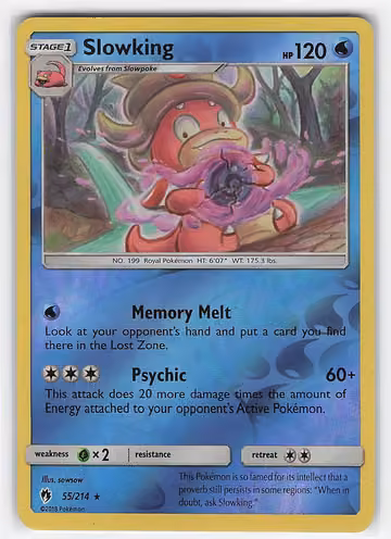 Slowking — Lost Thunder · #55 · Englisch, Vorderseite