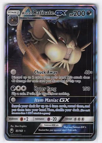 Alolan Raticate-GX — Celestial Storm · #85 · Englisch, Vorderseite
