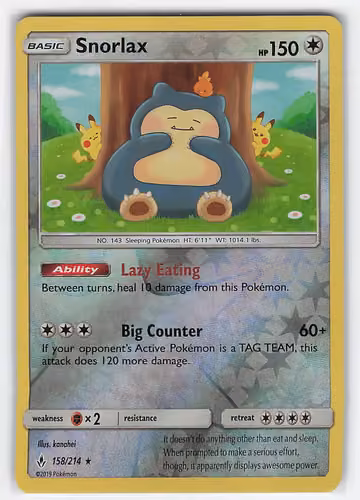 Snorlax — Unbroken Bonds · #158 · Englisch, Vorderseite