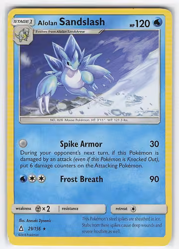 Alolan Sandslash — Ultra Prism · #29 · Englisch, Vorderseite