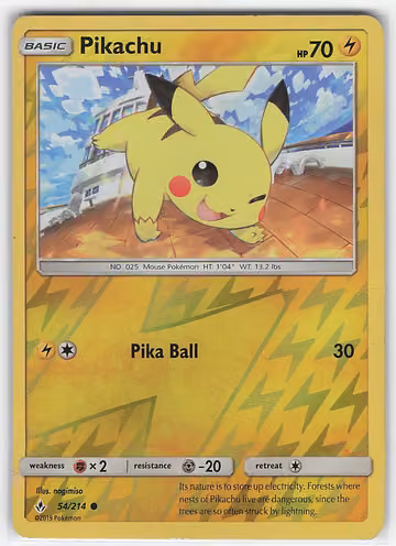 Pikachu — Unbroken Bonds · #54 · Englisch, Vorderseite