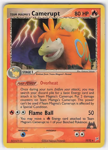 Team Magma's Camerupt — Team Magma vs Team Aqua · #19 · Englisch, Vorderseite