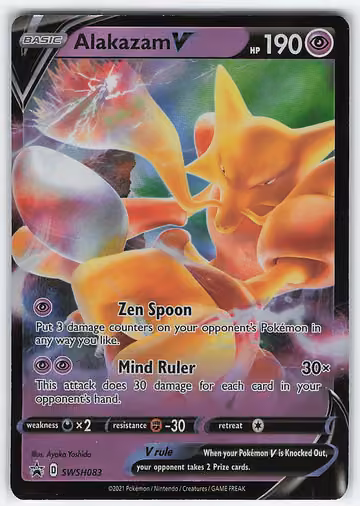 Alakazam V — Sword & Shield Promos · #SWSH083 · Englisch, Vorderseite