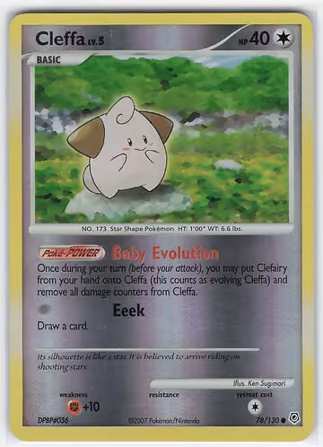 Cleffa — Diamond & Pearl · #78 · Englisch, Vorderseite