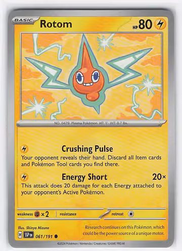 Rotom — Surging Sparks · #61 · Englisch, Vorderseite