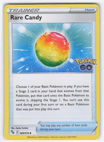 Rare Candy — Pokémon GO · #69 · Englisch, Vorderseite