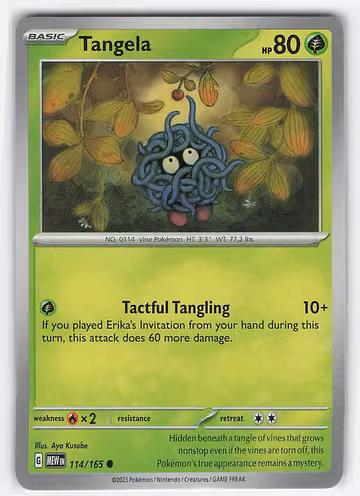 Tangela — 151 · #114 · Englisch, Vorderseite