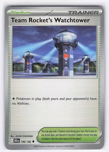 Team Rocket's Watchtower — Destined Rivals · #180 · Englisch, Vorderseite