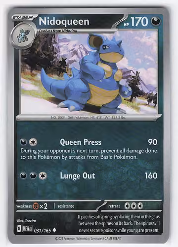 Nidoqueen — 151 · #31 · Englisch, Vorderseite