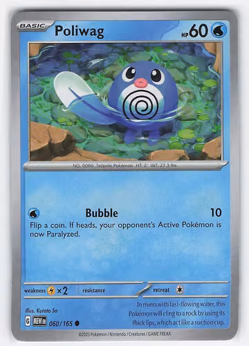 Poliwag — 151 · #60 · Englisch, Vorderseite