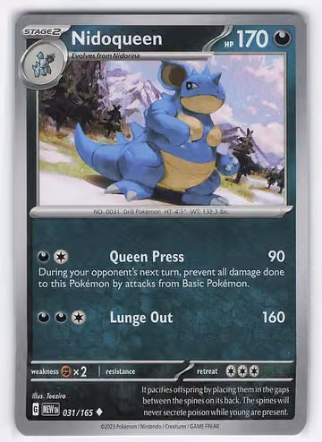 Nidoqueen — 151 · #31 · Englisch, Vorderseite