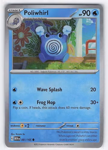 Poliwhirl — 151 · #61 · Englisch, Vorderseite