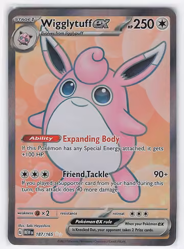 Wigglytuff ex — 151 · #187 · Englisch, Vorderseite