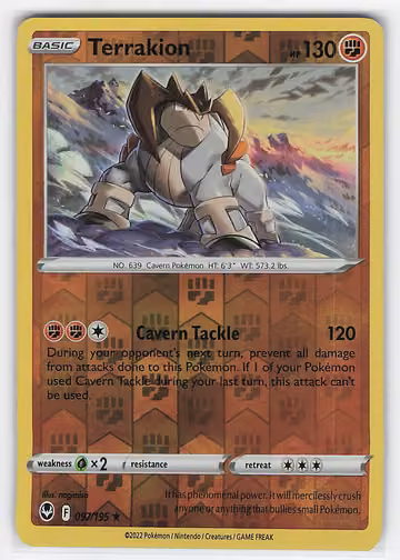 Terrakion — Silver Tempest · #97 · Englisch, Vorderseite