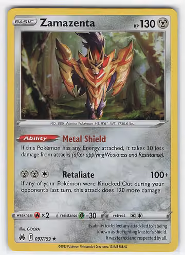 Zamazenta — Crown Zenith · #97 · Englisch, Vorderseite