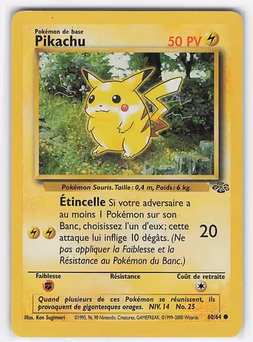 Pikachu — Jungle · #60 · Französisch, Vorderseite