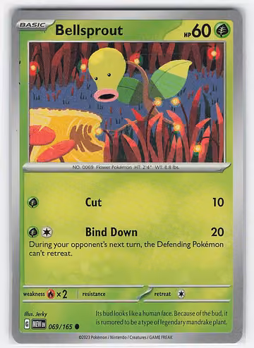 Bellsprout — 151 · #69 · Englisch, Vorderseite