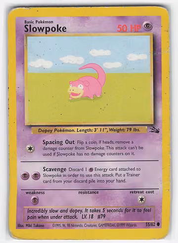 Slowpoke — Fossil · #55 · Englisch, Vorderseite